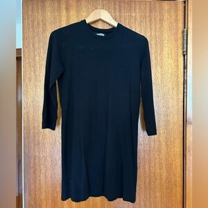 Reformation Ribbed Knit Black Minidress XS